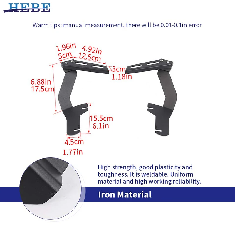 HEBE 아이언 후드 라이트 브래킷 랙 포드 F150 2021 2022 2023 2024 2025용 외부 액세서리