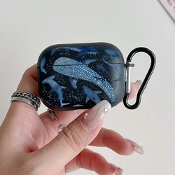 Shockproof Deep Sea Shark Earphone Case with Keychain - TPU Protective Cover for Airpods Pro 2 (1)