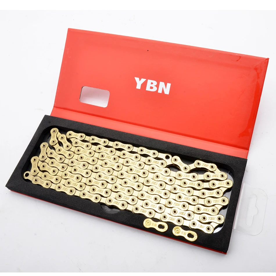 YBN bike chain 12 speed MTB road bike chain compatible with SRAM SHIMANO unpacked bicycle 126 links silver bicycle chains bicycle chain