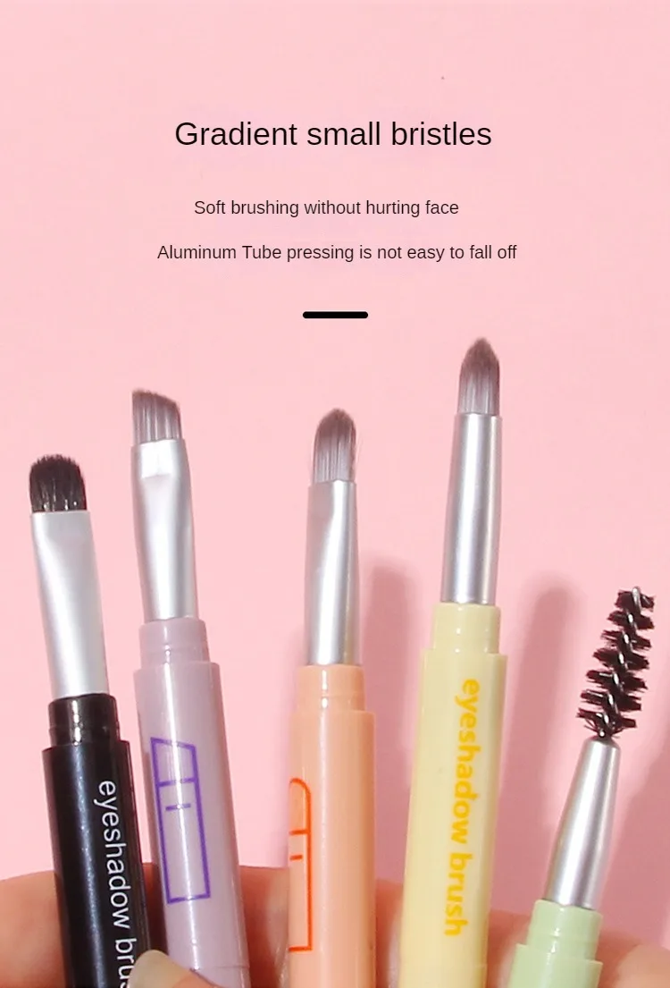 Description Picture 5 of item4 IN 1 Multifunctional Makeup Brushes Set Makeup Gadget Detachable Lip Eyeshadow Brush Sponge Eyeshadow Brush for Home Travel