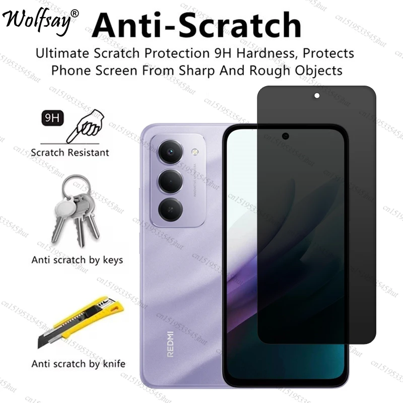 Sichtschutz-Displayschutzfolie für Xiaomi Redmi 15, Anti-Spy-gehärtetes Glas, Redmi 15 Kameraobjektiv-Filmglas für Redmi 15 Glas 6,9 Zoll – Detail 2