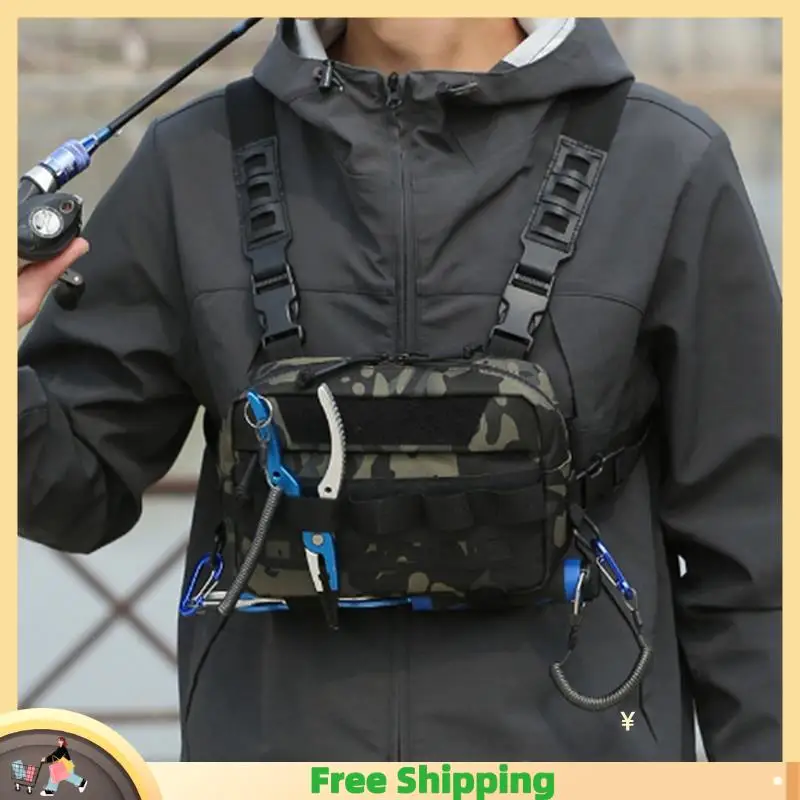 Sac de pêche X08A ceinture bandoulière avec leurres pour camping randonnée pêche sportive