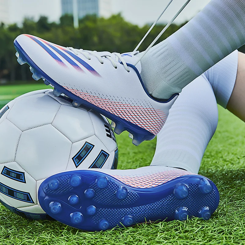 Scarpe Da Calcio Uomo In Pelle | Stivaletti Allenamento | TPU Per Erba Naturale E Artificiale - Foto 10