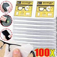 10/100PCS Individual Packing Cleaning Cloth Portable High Quality Glasses Cleaner Eyewear Cloth Len Phone Screen Cleaning Wipes 1