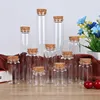 1X 25/30/35/50/55/70/80/90/125/150/180ml Glass Bottle With Cork Candy Spice Glass Jars Art Craft Wedding Favors 11 Sizes U-pick 4