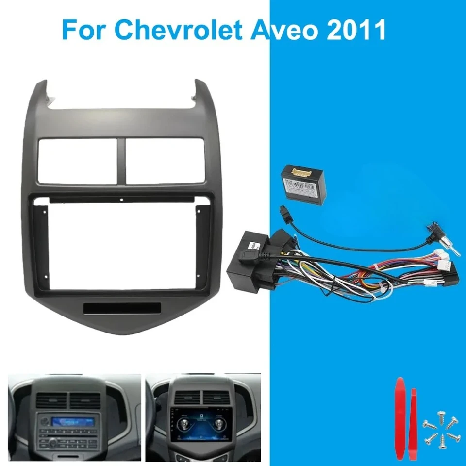 Supporto KUDA In Ecopelle Per Chevrolet Aveo T250 (03/2006 - 2011) | Console Per Telefono E Navigatore | Fissaggio Stabile