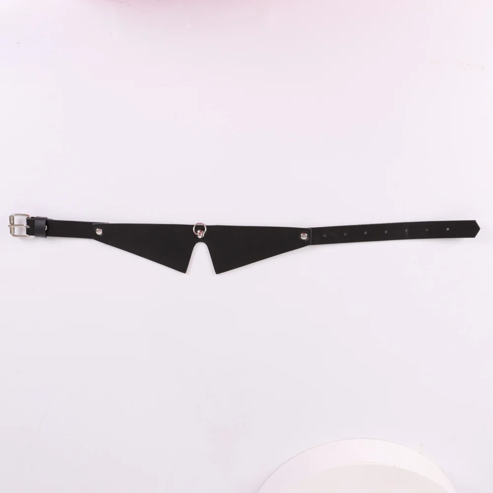 Dunkles PU-Leder-Fake-Kragen, weiblicher Y2K-Punk-Sweet-Cool-Halsband, Hot Girl-Halsband-Halskette im gotischen Stil – Detail 7