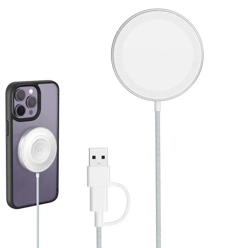 

For Apple Magnetic Wireless Charger Double-Sided Fast Charging Cable USB Type C Magnetic Wireless Charger For Iwatch8/7 For