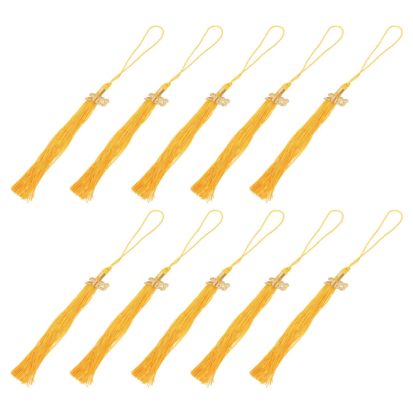 10Pcs 폴리에스테르 졸업 태슬 모자용 프린지 펜던트 장식 액세서리 졸업식 파티 사진 촬영용