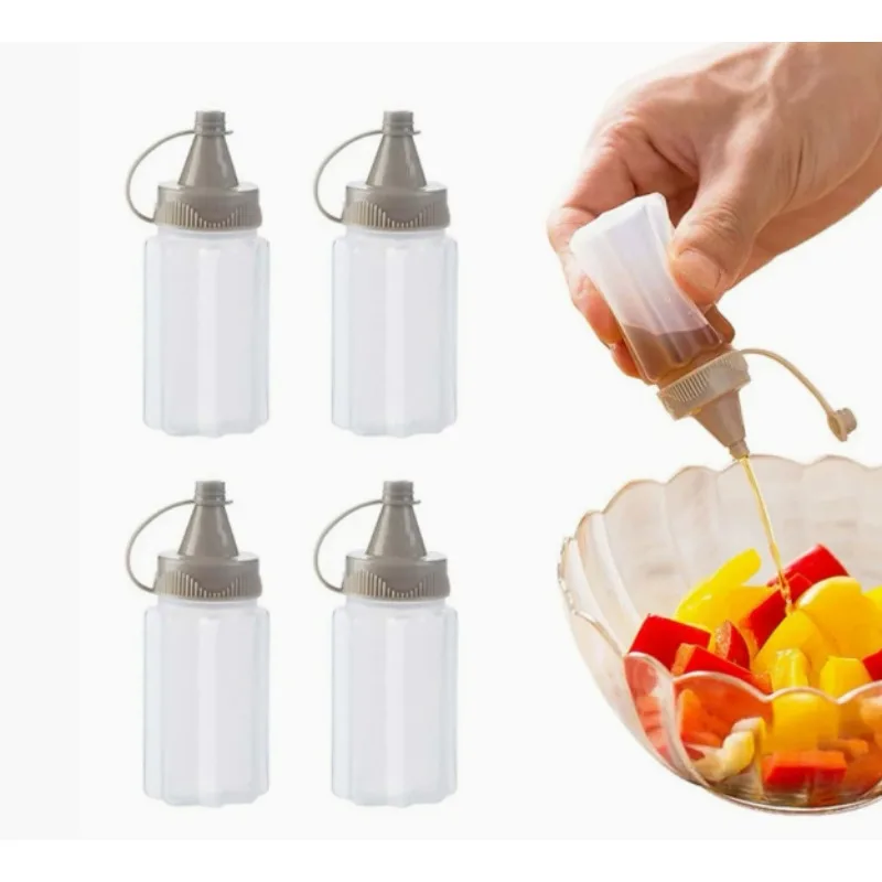 Camping Kitchen PE Sauce Seasoning Squeeze Bottle Oil Bottling Bottle 4pc BBQ Jam Picnic Lunch Box Salad Dressing Travel Outdoor seasoning jar,seasoning container