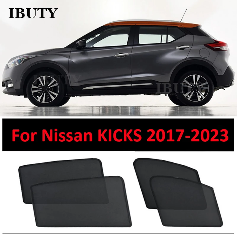 For Nissan KICKS 2017-2023 Car Sunshade Rear Windshield Sun Visor Mesh Curtains Side Window Sunshield Heat Protecion Cover