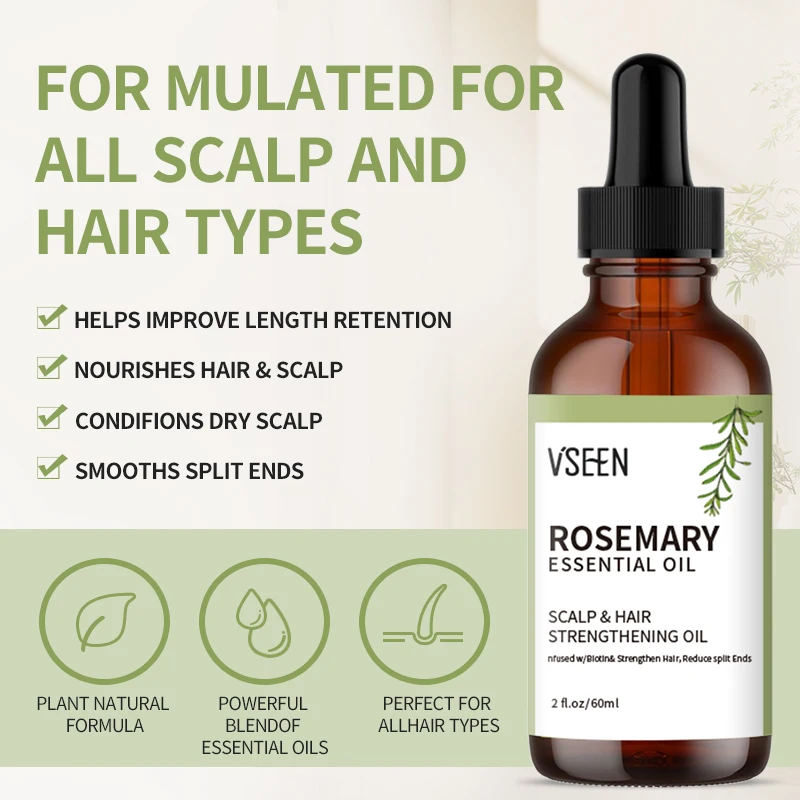 부드럽고 밝은 헤어 오일, 실키하고 가벼운 헤어 케어 에센셜 오일, 모든 모발 유형에 적합, 2.1oz 