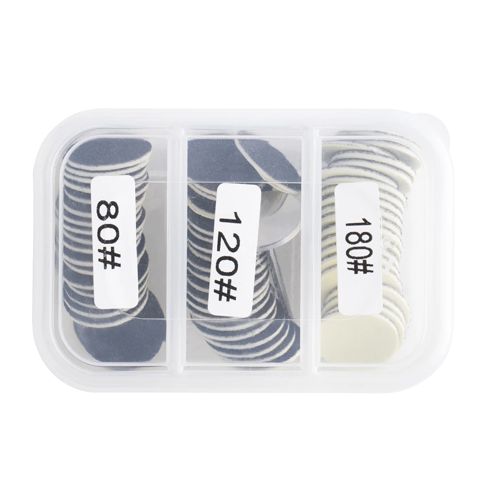 금속 깍지 포함 샌딩 페이퍼, 각질 굳은살 제거, 큐티클 도구, TP 20mm, 상자당 60 개