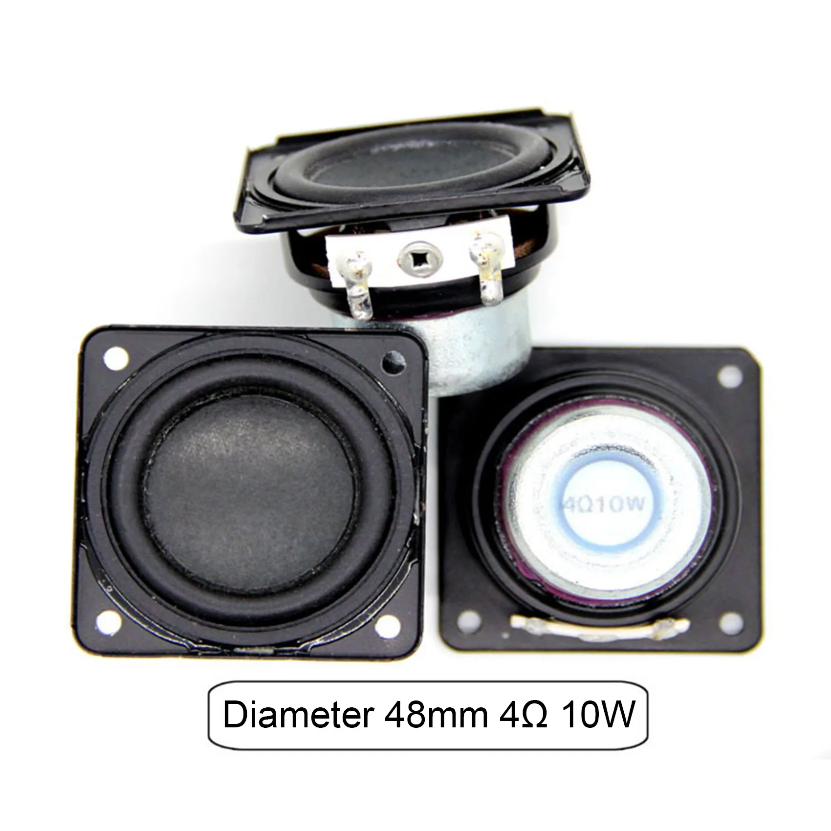 A10I 1.8 인치 오디오 스피커 4Ω 10W 48mm베이스 멀티미디어 스피커 DIY 사운드 미니 스피커 장착 구멍 포함