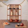 Bamboo Bo Gu Rack Tea Pot Tea Set Storage Lattice Rack Tea Table Shelf Wall Mounted Display Stand 6