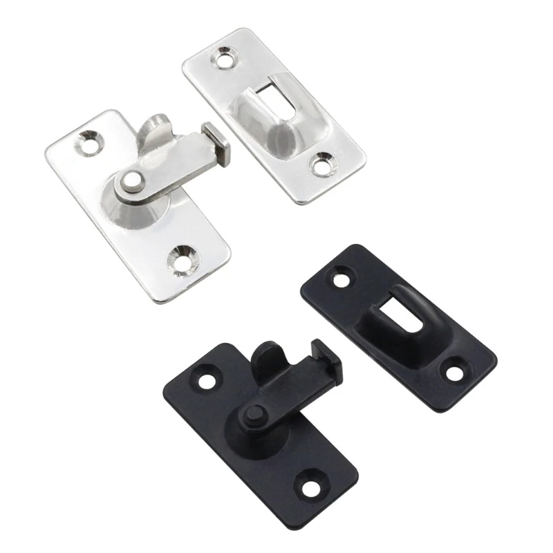 Stainless Steel 90 Degree Door Hasp Latches Sliding Door Locks Security Hardware For Window Cabinet Hotel Home