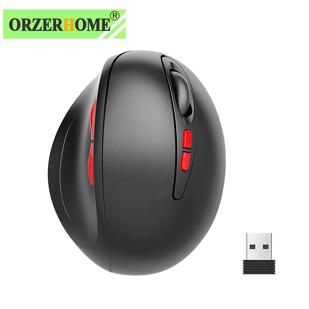 

ORZERHOME Wireless Mouse Vertical Gaming Battery Mice Cute Ergonomic Wireless Gamesr Portable Mouse for Computer PC Accessories