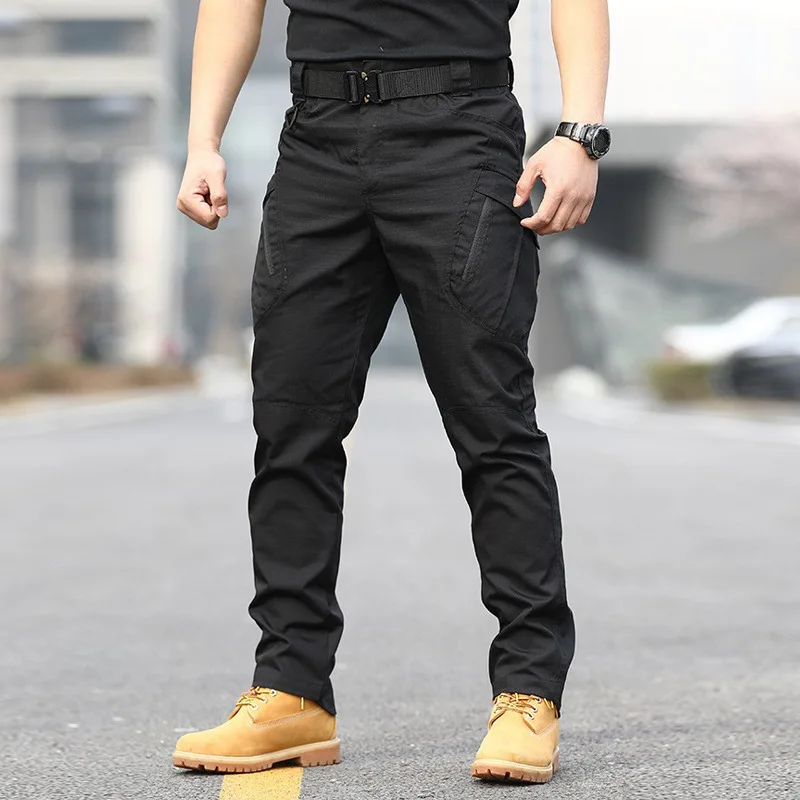 Men's Casual Tactical Pants Multiple Pocket Elasticity Military Cargo  Trousers Outdoor Hunting Trekking Fishing Hiking Pants