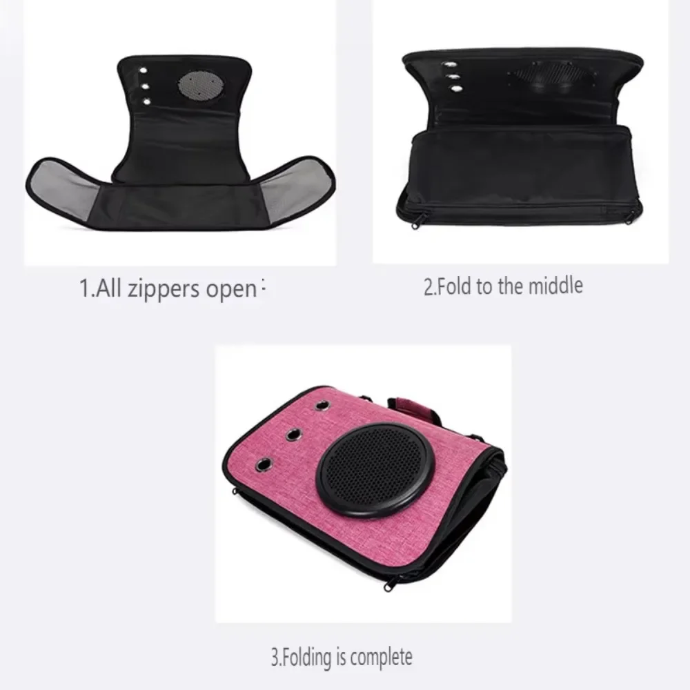 Foldable Pet Carrier Backpack 360&deg; Ventilated Mesh Space Capsule Design Cats Dogs Travel Outdoor Lightweight Handheld Bag pet carrier bag pet carrier backpack pet bag