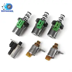 6pcs Transmission Shift EPC PWM Solenoid Kit 4F27E 48420K-R FN4A-EL for Mazda 2 3 5 6 CX-7 MPV Solenoid Valve Refurbished Parts