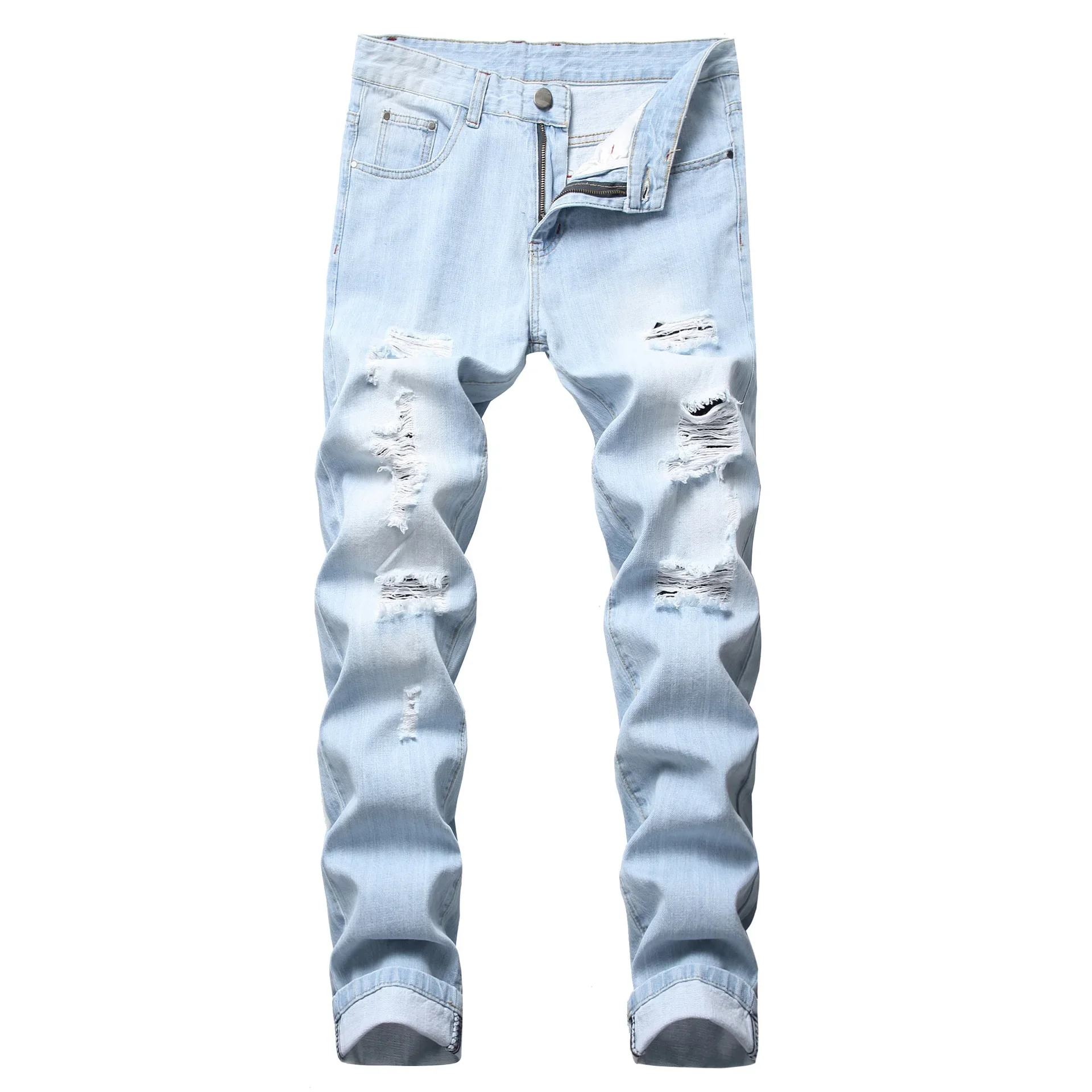 PlatiNum Light Blue Denim Jeans Back View