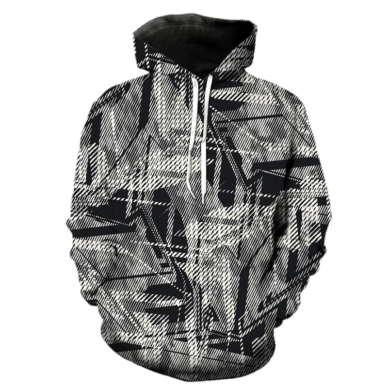 Fashionable And Minimalist Printed Clothing Harajuku Street Autumn And Winter Men's Casual Hooded Sportswear Long Sleeved Hoodie