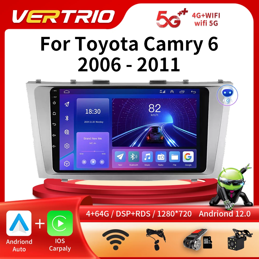 For Toyota Camry 6 Xv 40 50 20062011 Car Radio Multimedia Video Player