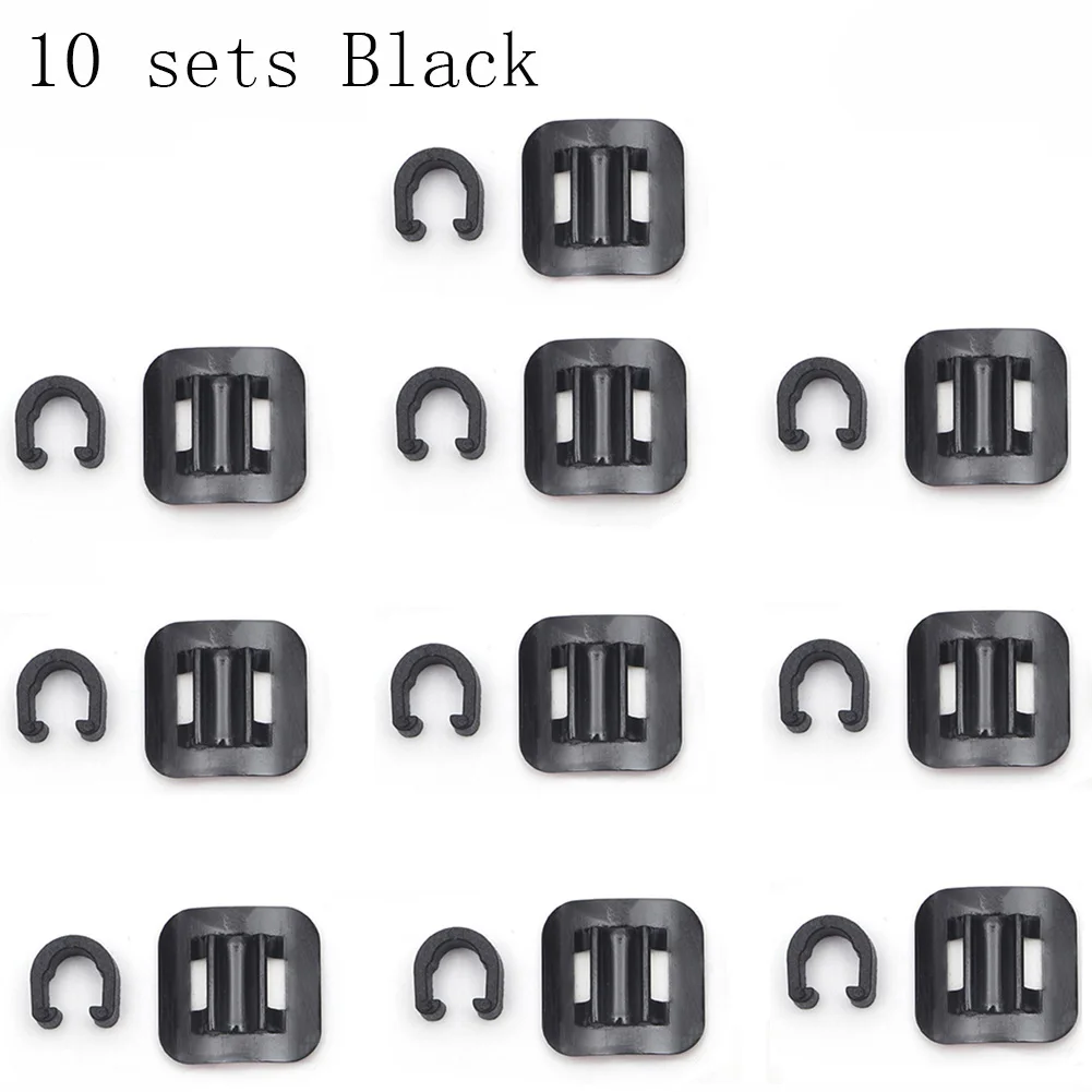 5/10Pcs Stick-on Kabel Guide Fahrrad Shift Bremse Gehäuse Linie Schläuche Schnalle Rohr Festen Clip Aluminium fahrrad Öl Rohr Klemme Adapter – Detail 13