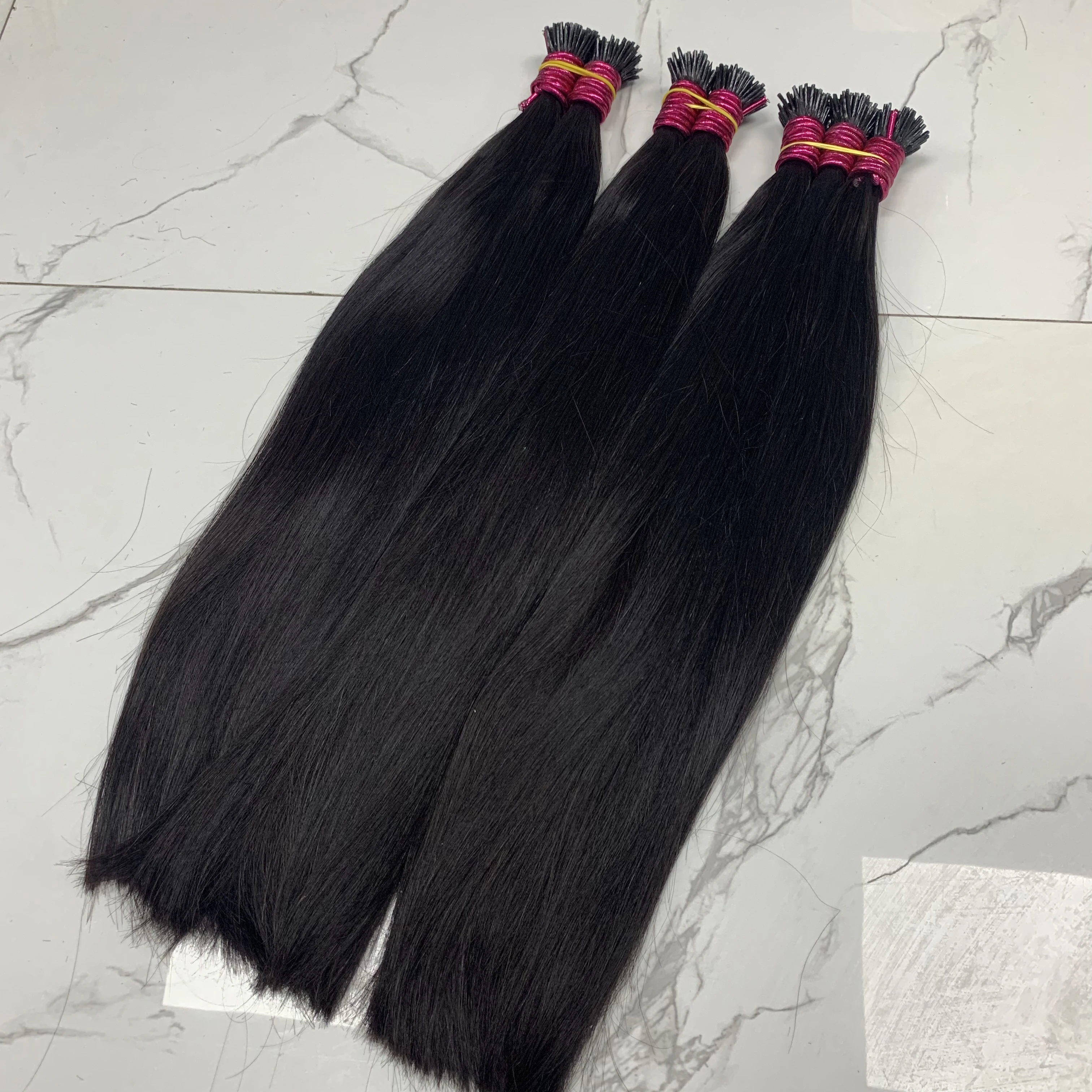 Human Hair Extensions Straight ITIP 12A Real Human Hair Extensions 0.8g/pc Capsule Keratin Fusion Extension