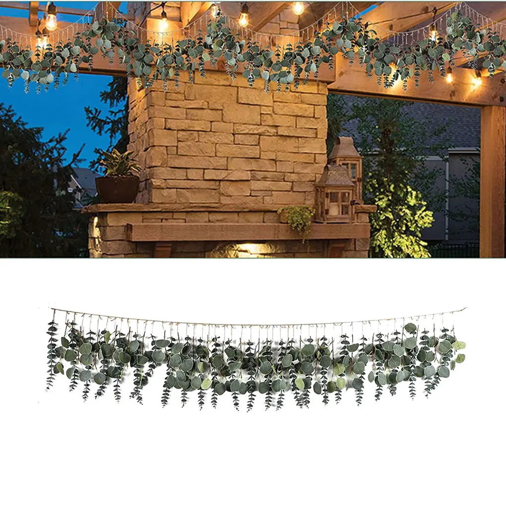 

Eucalyptus Bohemian Wall Decoration - Lifelike Hanging Plants Clear Texture Stylish Hemp Rope