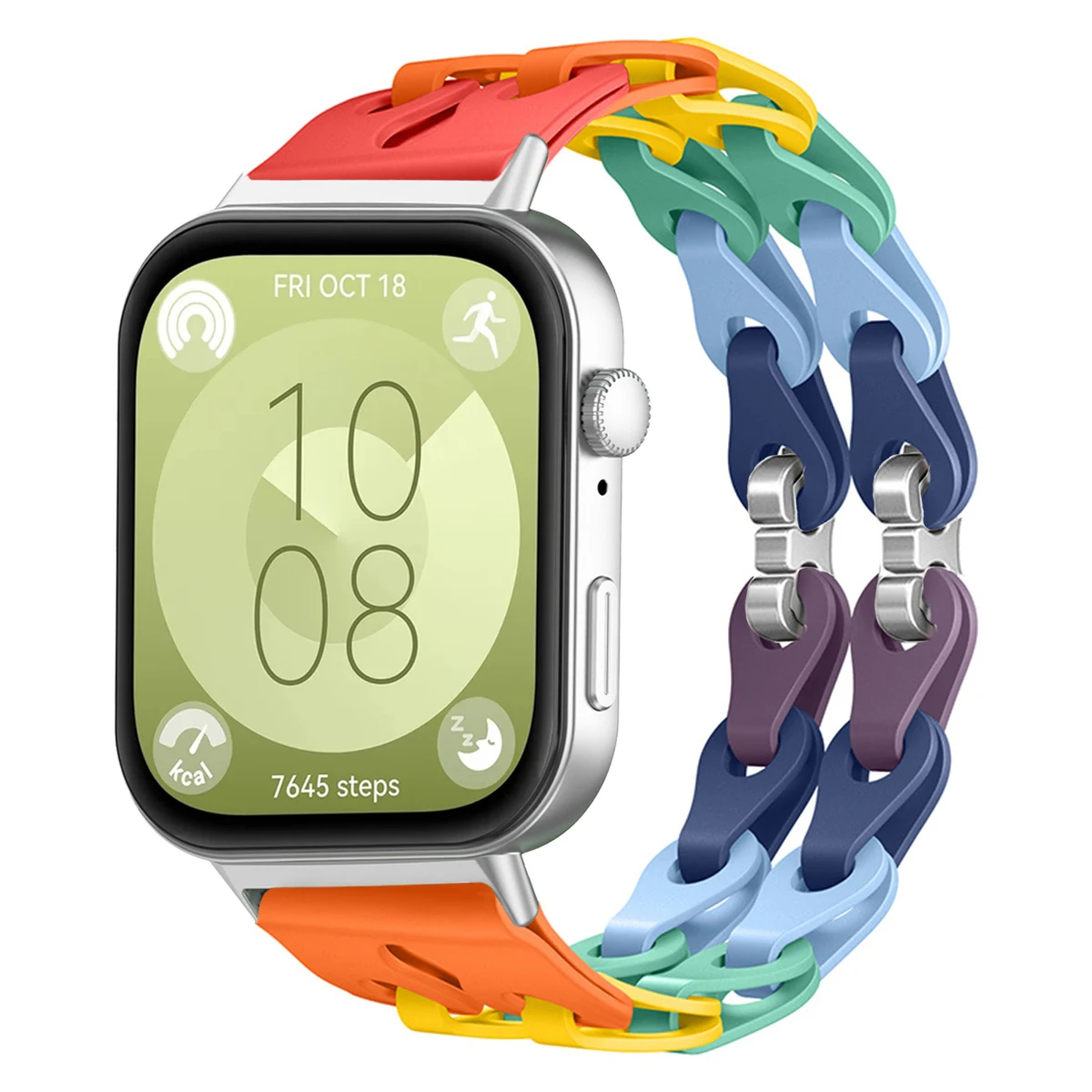 Elegant Chain Silicone Strap - Adjustable Wristband Bracelet Replacement Accessories