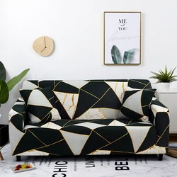 Elegant Stretch Plaid Sofa Slipcover - Elastic Couch Cover - XLarge(235 - 300cm)1pc (Color 33)