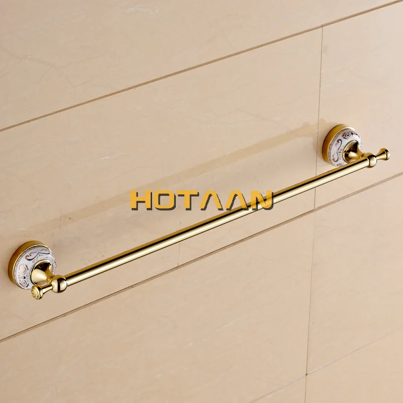 Stainless steel Bathroom Accessories Set Robe hook Paper Holder Towel Bar Towel Ring gold bathroom sets HT-810200-A
