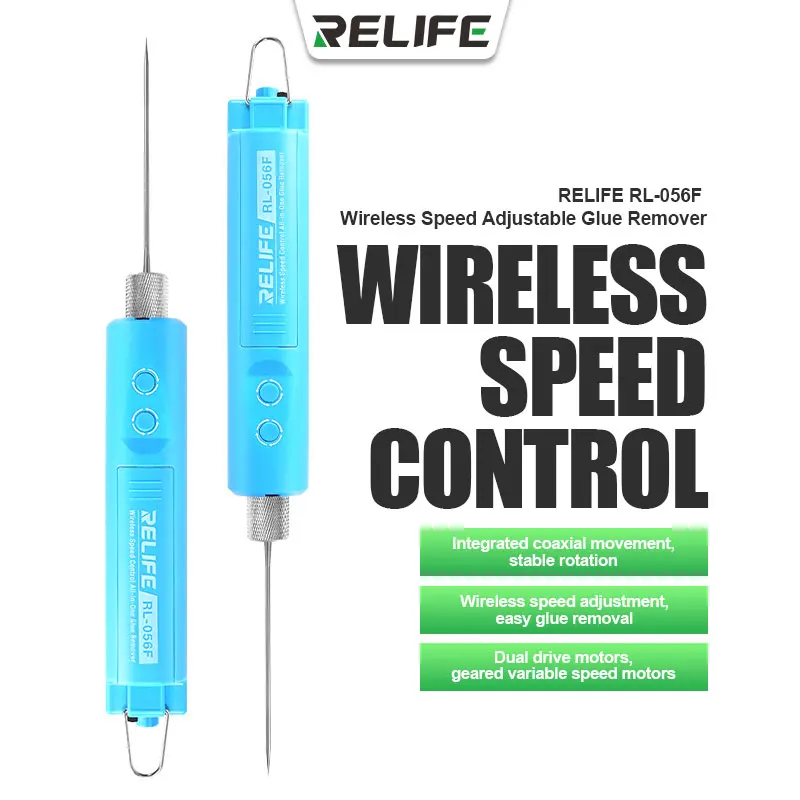 

RELIFE RL-056F Wireless Speed Adjustable Glue Remover Electric Spinning Rod LCD Screen Shovel LOCA OCA Glue Cleaning Grinder