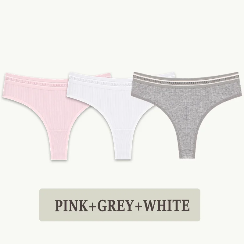 thumbnail image 1 of Tangas de algodón sin costuras para mujer, ropa interior Deportiva Femenina, lencería Sexy de cintura baja, bragas de piezas, calzoncillos íntimos, 3 S-XL, 1 of 5