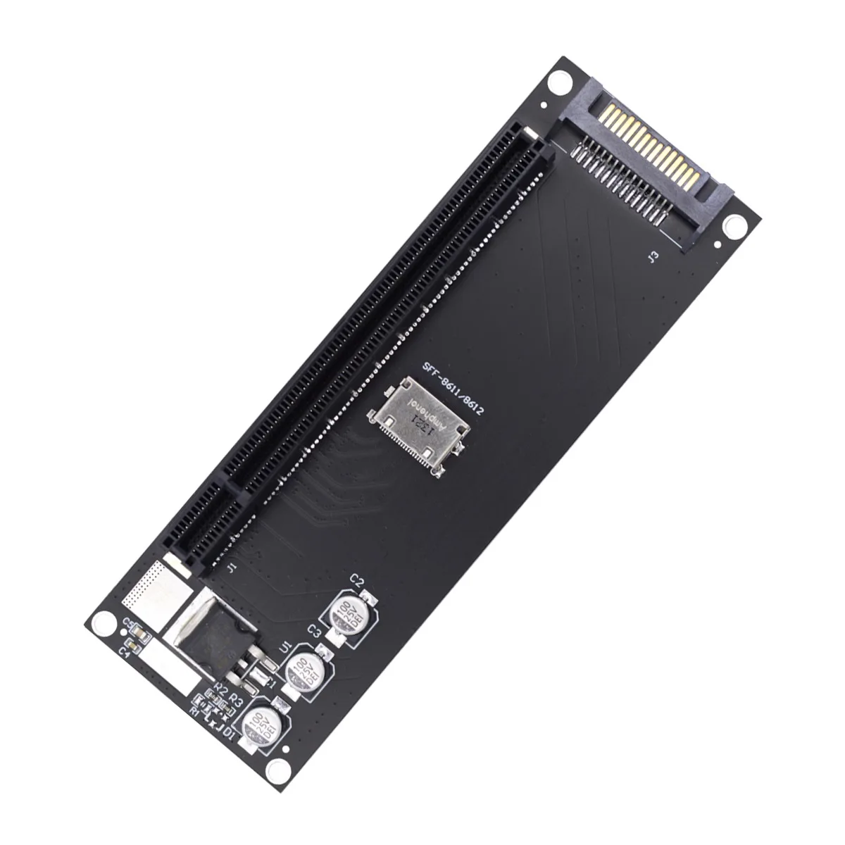 

PCIE PCI-Express 16x 4x до Oculink SFF-8612 SFF-8611 адаптер с портом питания SATA для материнской платы, графической карты