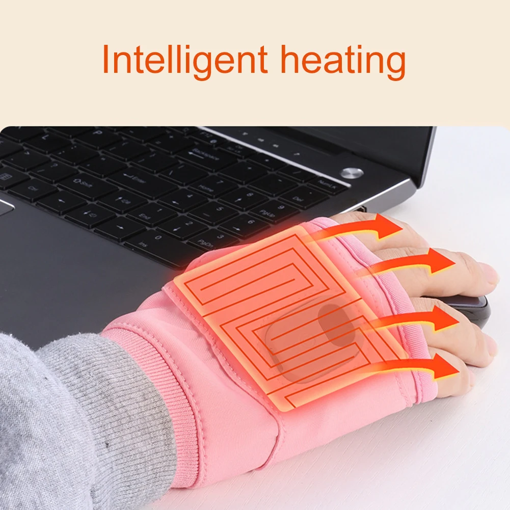 Rechargeable Heated Gloves Windproof Touchscreen for Outdoor Hiking Cycling