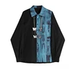 ARENS 2024 Spring Autumn Unisex Harajuku BF Loose Cargo Pants Long-Sleeved tie-dye Shirt+Handsome Chain Pants Two-Piece Set Suit 2