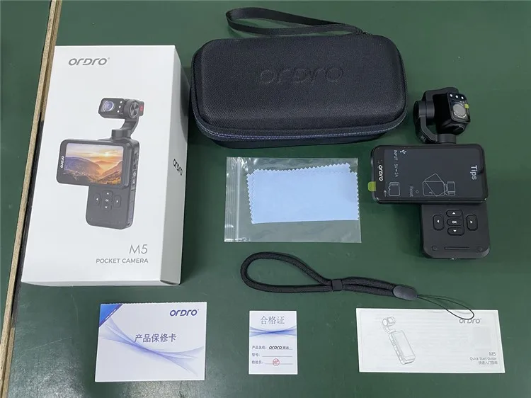 휴대용 포켓 DV M5 3축 손떨림 방지 HD 짐벌 카메라 5K/30fps 3.5인치 회전식 화면 120도 초광각 빠른 포커싱