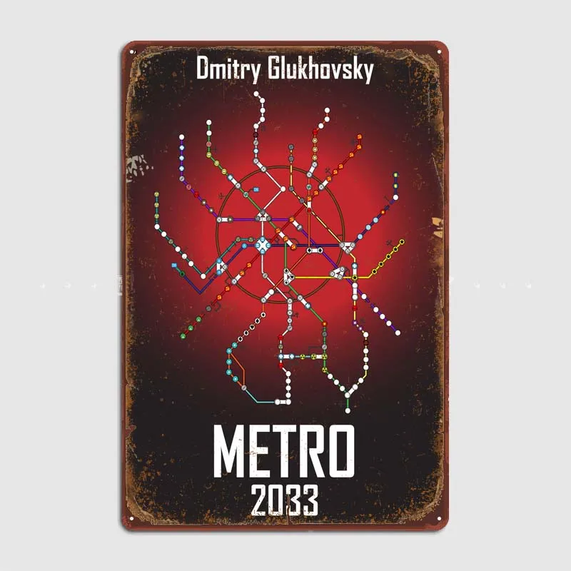 

Metro 2033 Vintage Metal Plate Art of Murals Tin Signs Retro Decoration for Home Decorations Home Decor Items Poster Room Wall