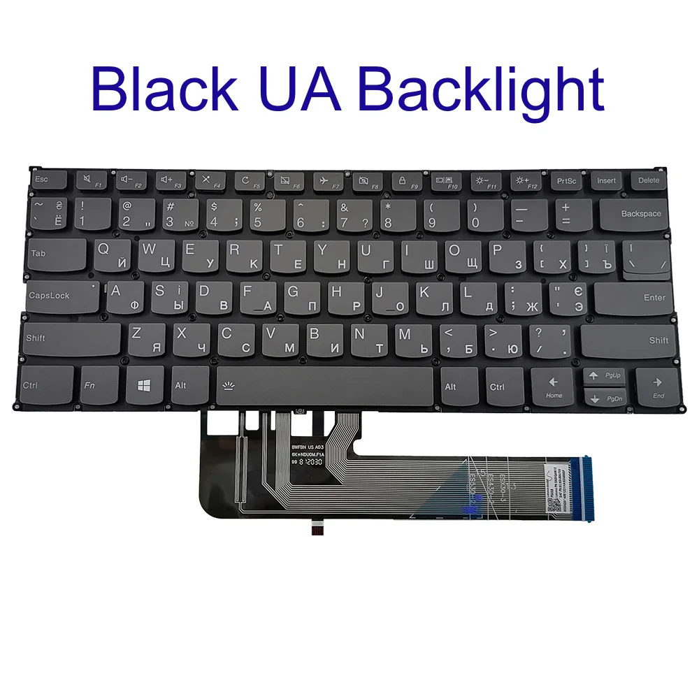 Teclado Retroiluminado para Laptop Lenovo Eua ua Russo Árabe Ioga 613are05 6-13alc6 82fn 82nd Pd4sb Sn20q40597 Sn20q40688 - Imagem 5