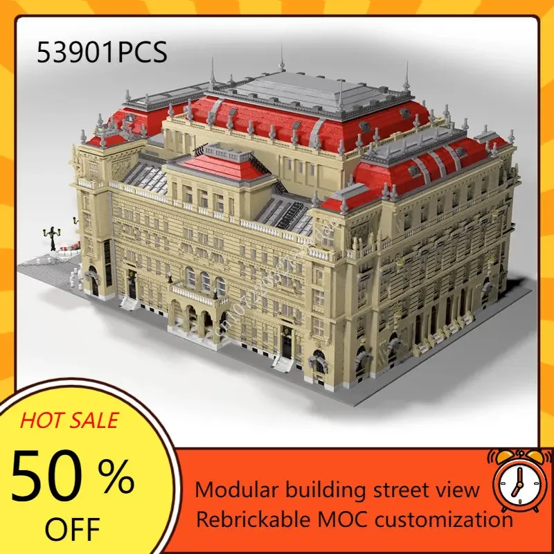 

53901PCS Hungarian State Opera Modular MOC Creative street view Model Building Blocks Architecture Education Assembly Toys Gifts