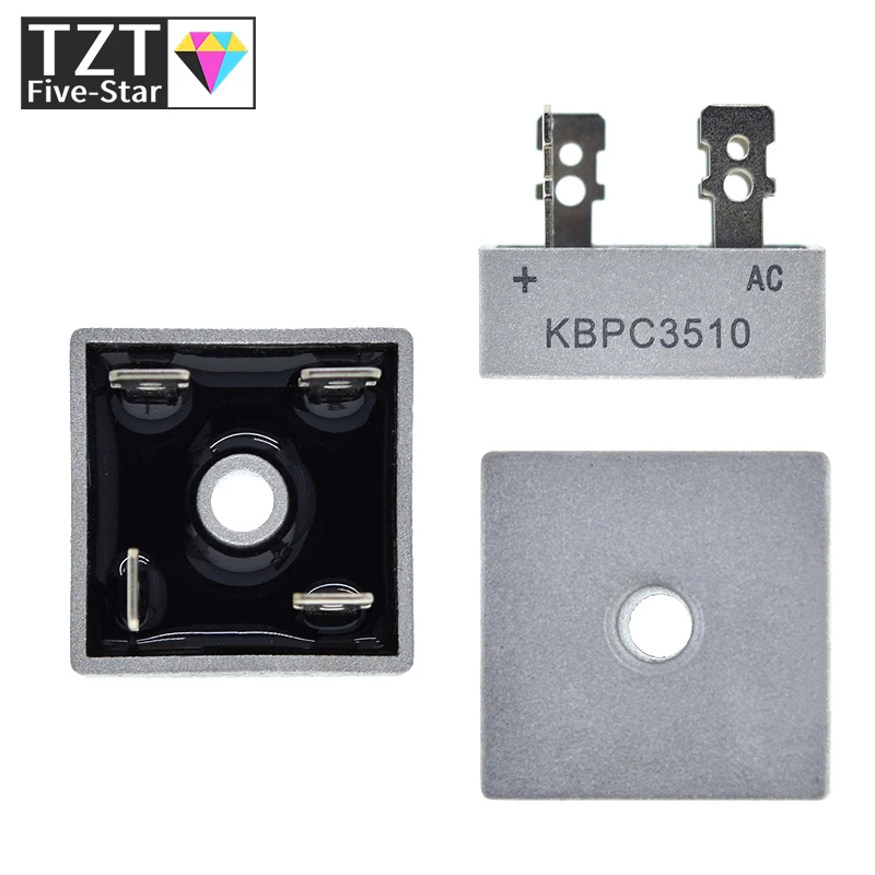 Diode Bridge Rectifier Electrical Rectifier Diodes Rectifier Diodes Electrical Diodes Electrical Component 1/2PCS KBPC1510 KBPC2510 KBPC3510 KBPC5010 15A 25A 35A 50A 1000V Diode Bridge Rectifier