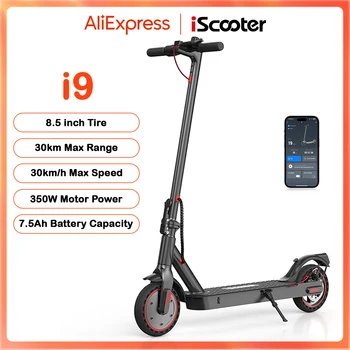 IScooter i9 Scooter elettrico 350W Scooter per adulti 7.5Ah 30 km/h Scooter pieghevoli 8.5 pollici a nido d'ape pneumatico scoorter electrico