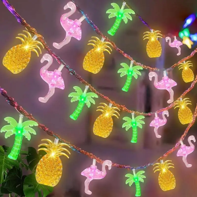 Tropical Palm Tree LED Fairy String Lights for Beach and Outdoor Party Decor