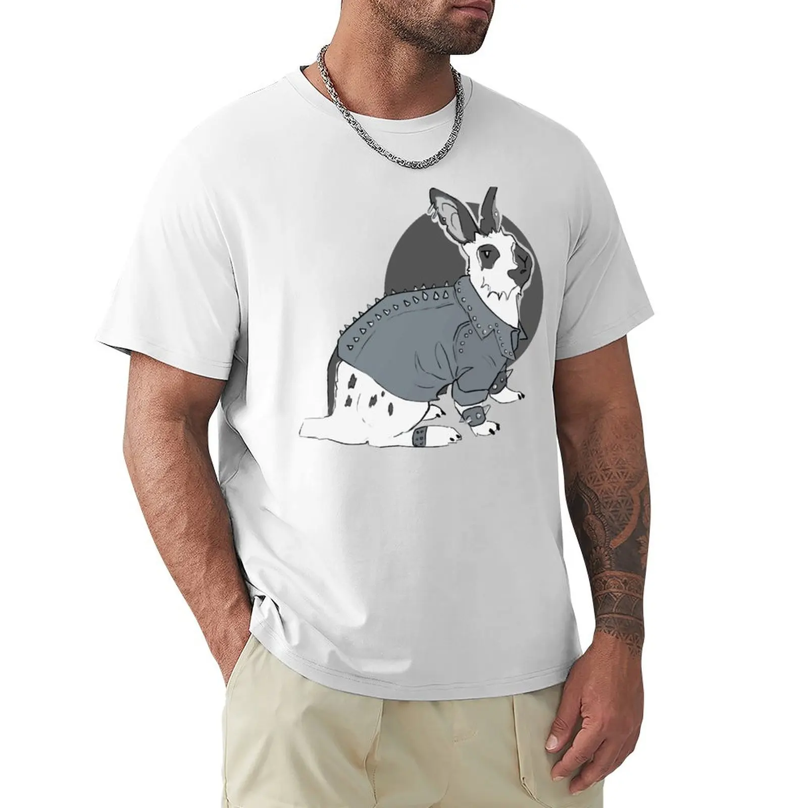 

Punk Bunny T-shirt quick drying summer clothes tops customs Men's t shirts