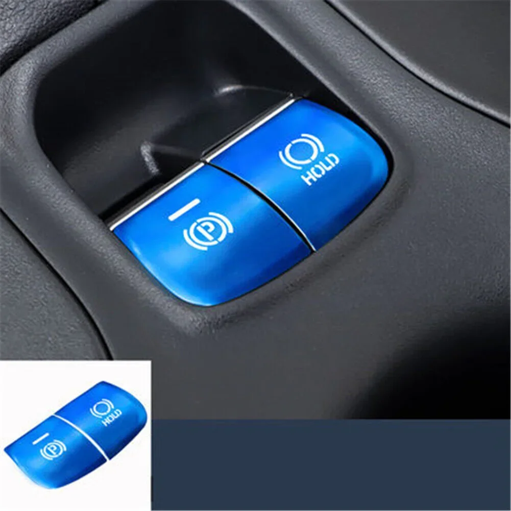 

For Toyota For Corolla 2019-23 Frame Trim Button Trim 2pcs ABS Plastic Accessories Function Aluminium Alloy Blue