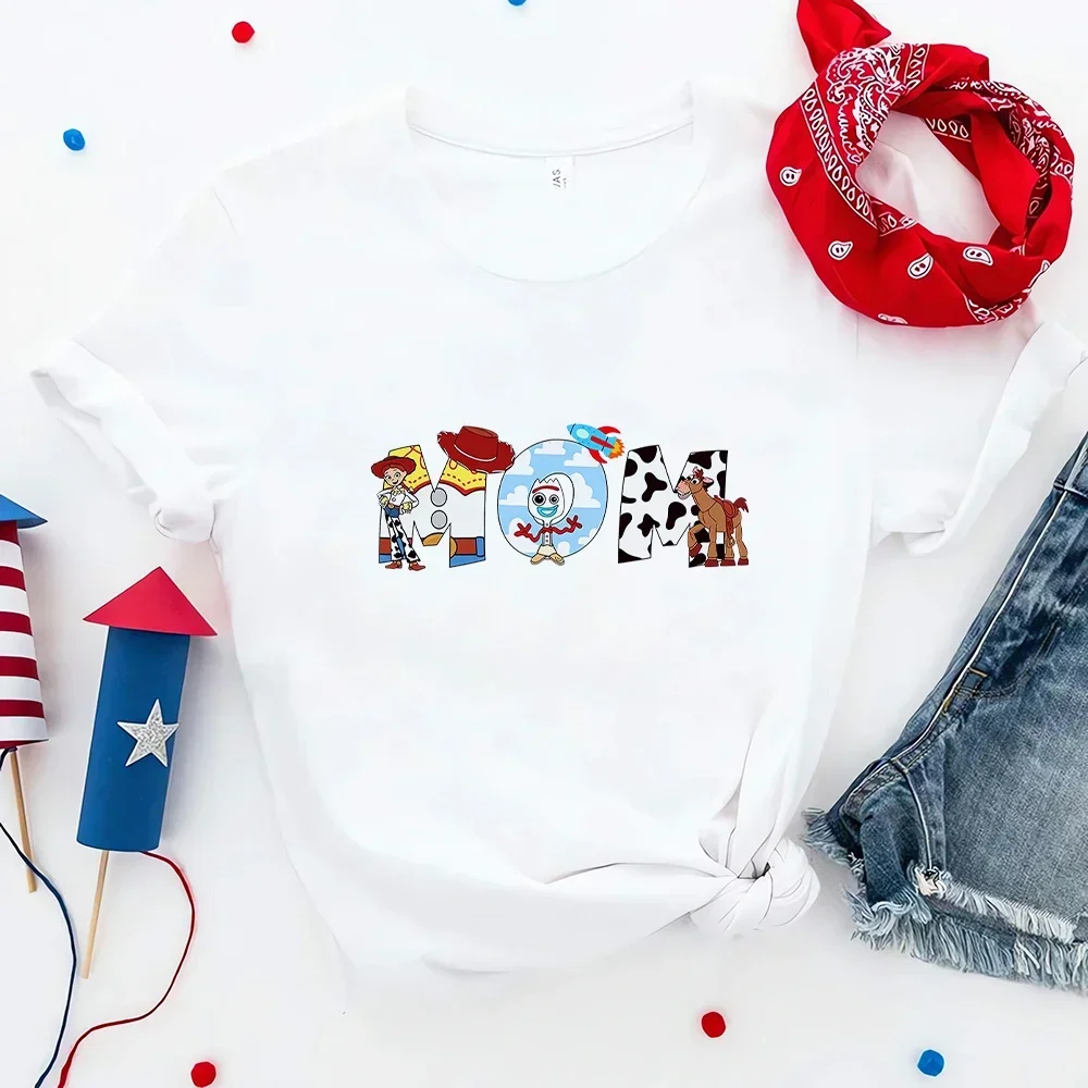 Women's T-shirt Toy Story Squad Print Magic Kingdom Castle Aesthetic Vacation Harajuku Casual Clothes Summer Friends T Shirt 4