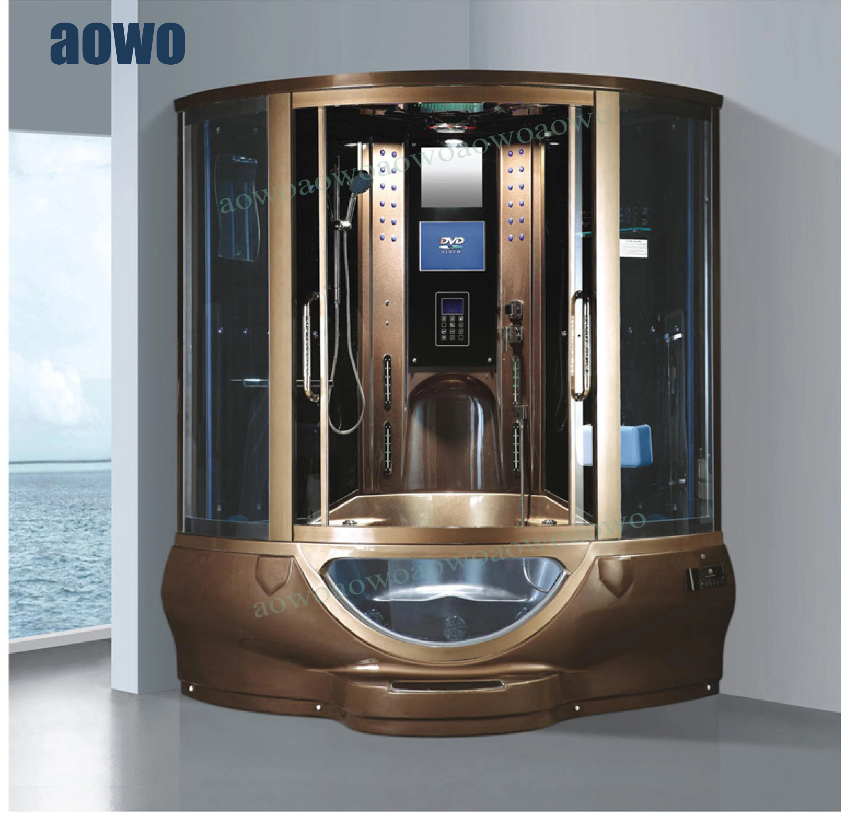 AOWO Luxury Bathroom Massage Shower Units Steam Shower Room Accessories  Cabinet Spa Bath Tub Bathtub Steam Show Room - AliExpress, image size:2680x2591