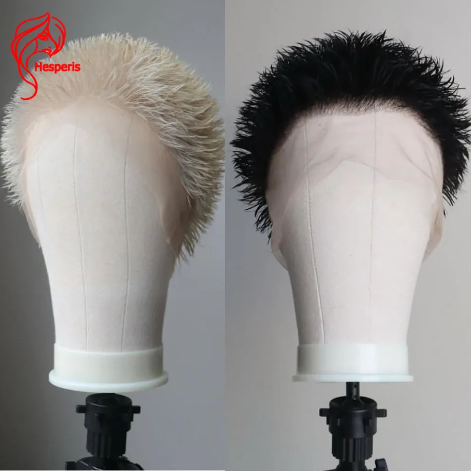 헤스페리스 남성용 가발, 브라질리언 레미 풀 레이스 숏 컷 가발, 금발 색상, 스파이크 컷 풀 레이스 가발 - AliExpress, image size:950x950